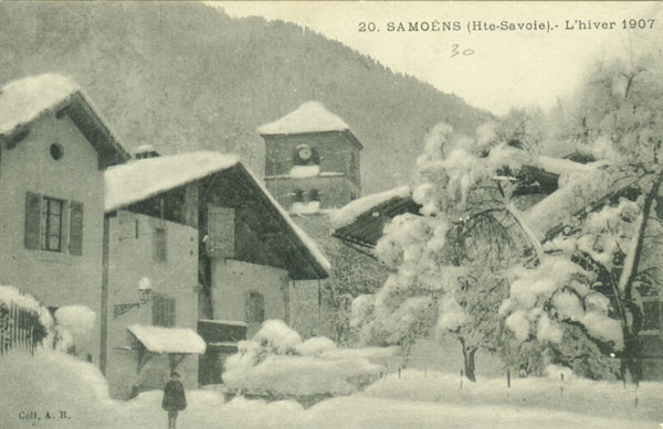vieille-carte-postale---village-hiver-1907