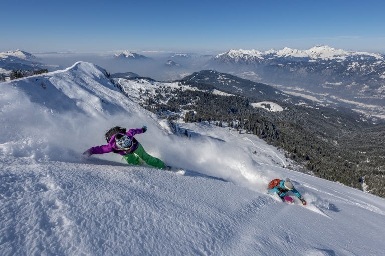 The downhill ski area