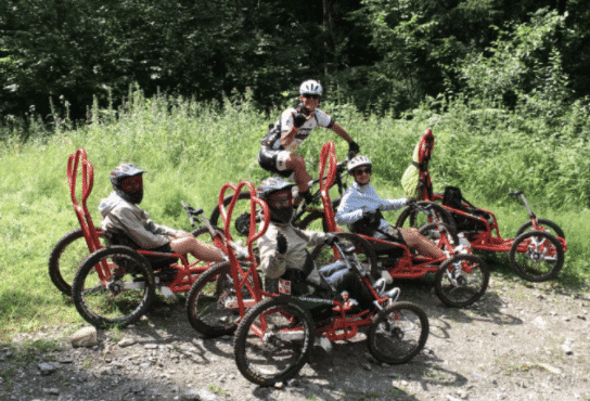 Sortie Fauteuil tout terrain handi à Samoëns