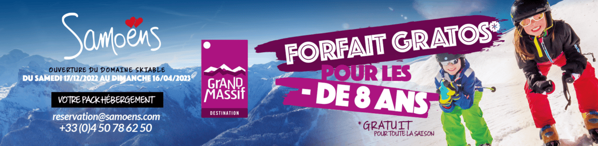 Promotion enfant - 8 ans gratuit